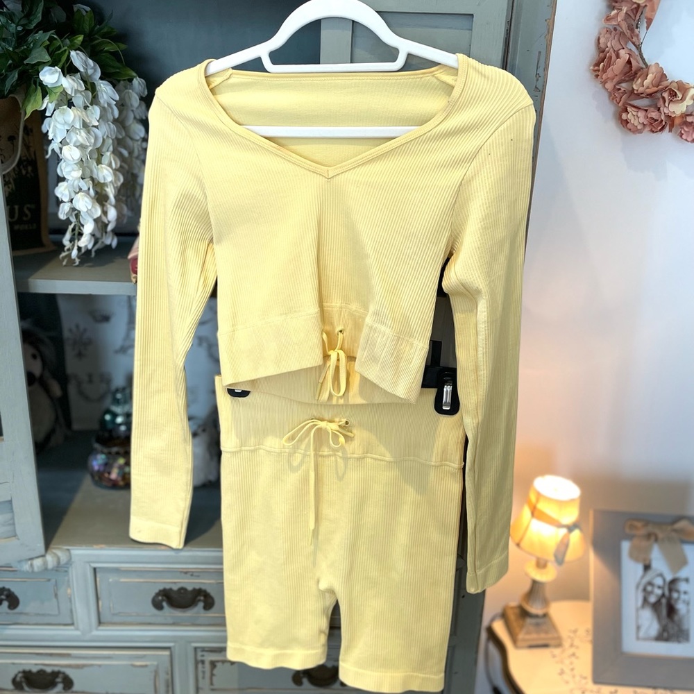 Sexy Two Piece Top & Biker Short